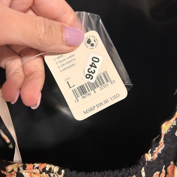 NWT free people Hillary floral blouse with smock detailing - Picture 13 of 14